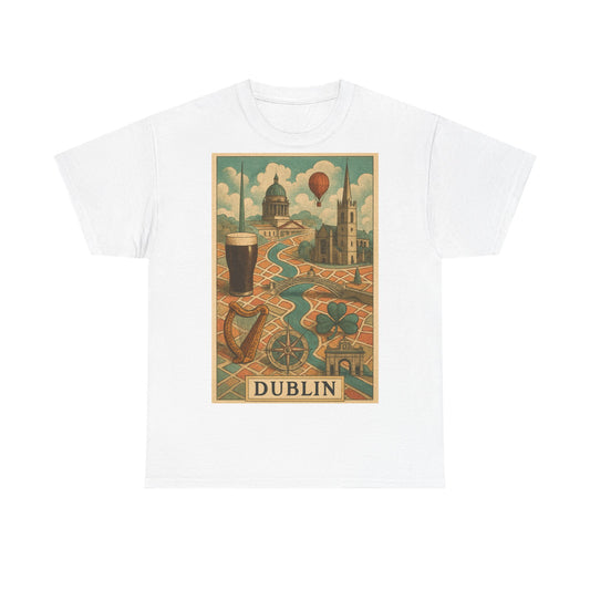 Adult Unisex Surreal Vintage Dublin Graphic Tee