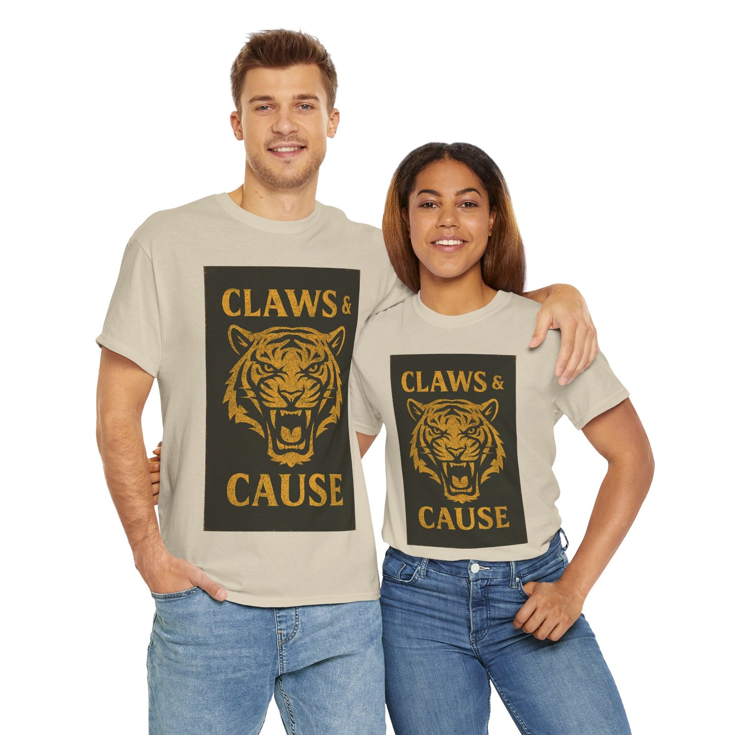 Adult Unisex 'Tiger Claws & Cause' Tee