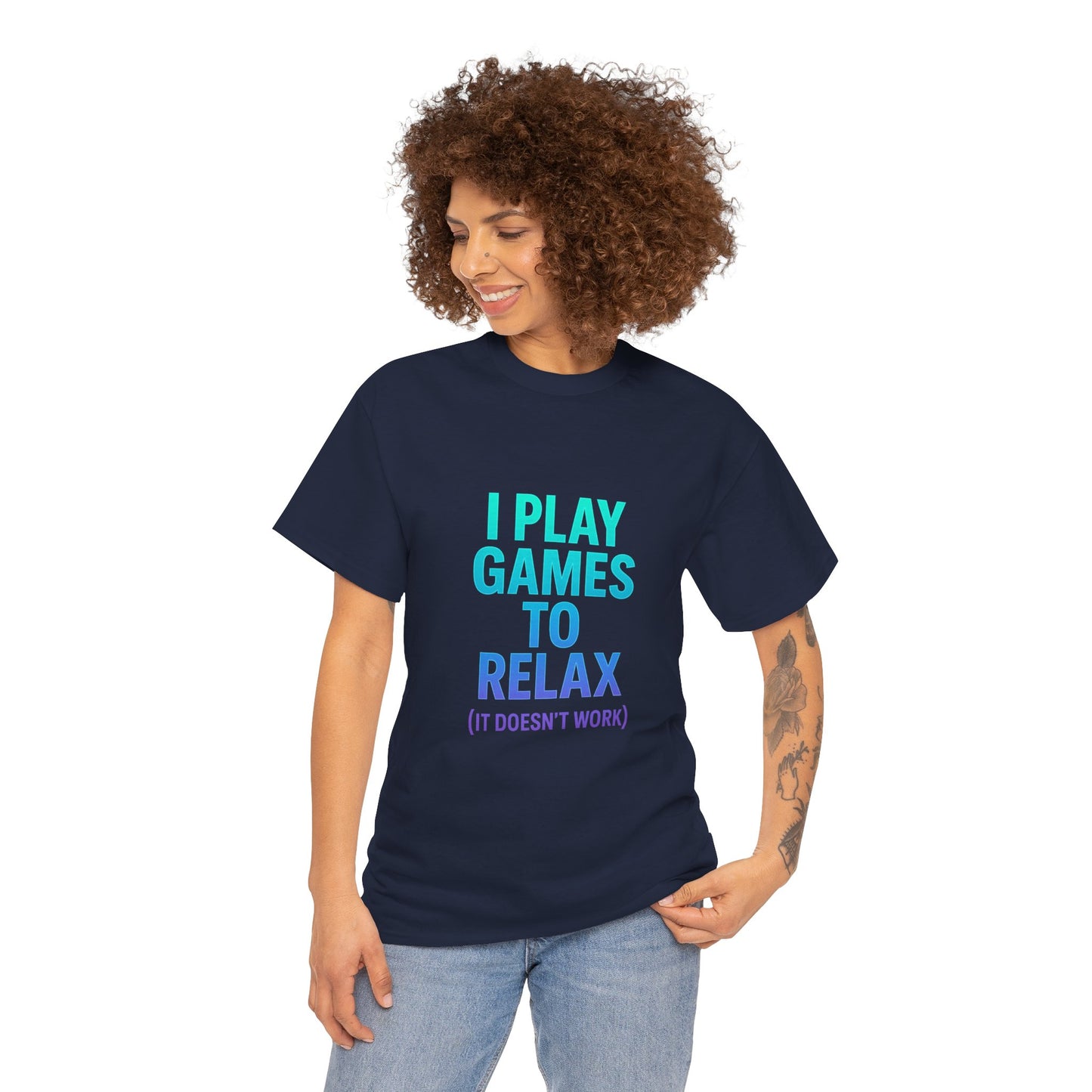 Relaxing Gamer T‑Shirt – "I Play Games to Relax (It Doesn't Work)"