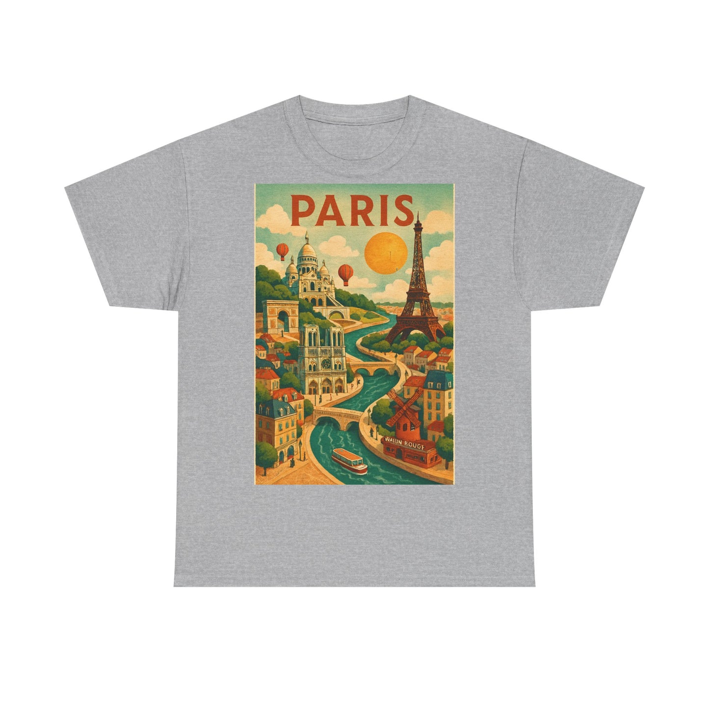 Adult Unisex Surreal Vintage Paris Graphic Tee