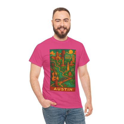 Adult Unisex Austin Surreal Graphic Tee (North America Customers)