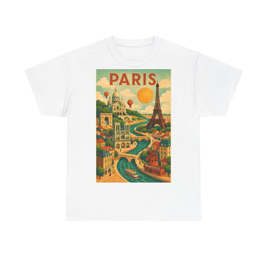 Adult Unisex Surreal Vintage Paris Graphic Tee
