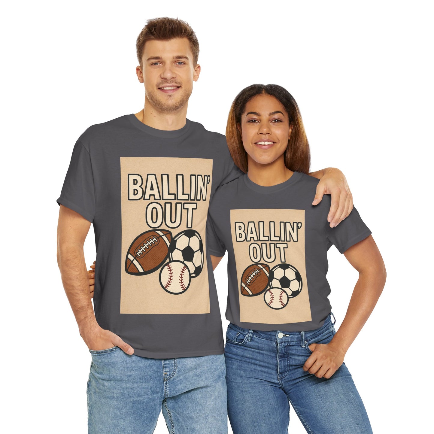 "Ballin' Out" Unisex Sporty Graphic Tee