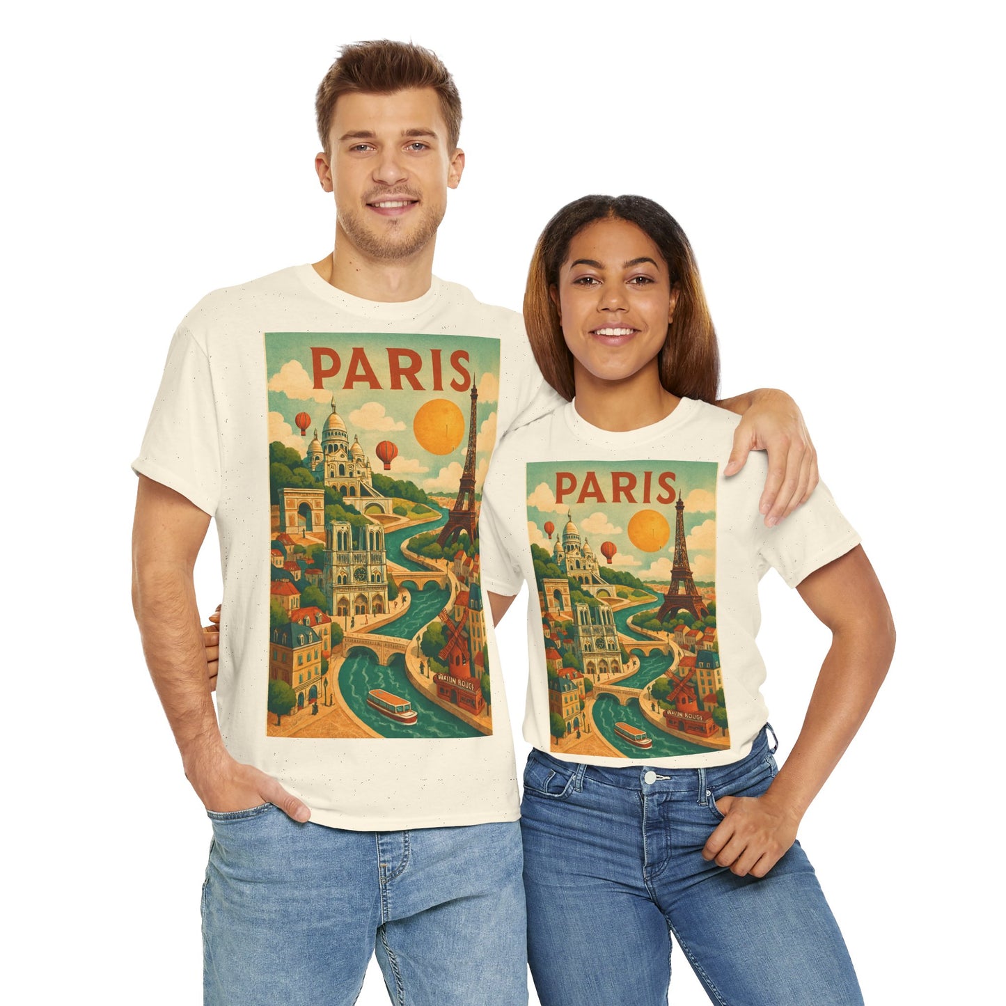 Adult Unisex Surreal Vintage Paris Graphic Tee
