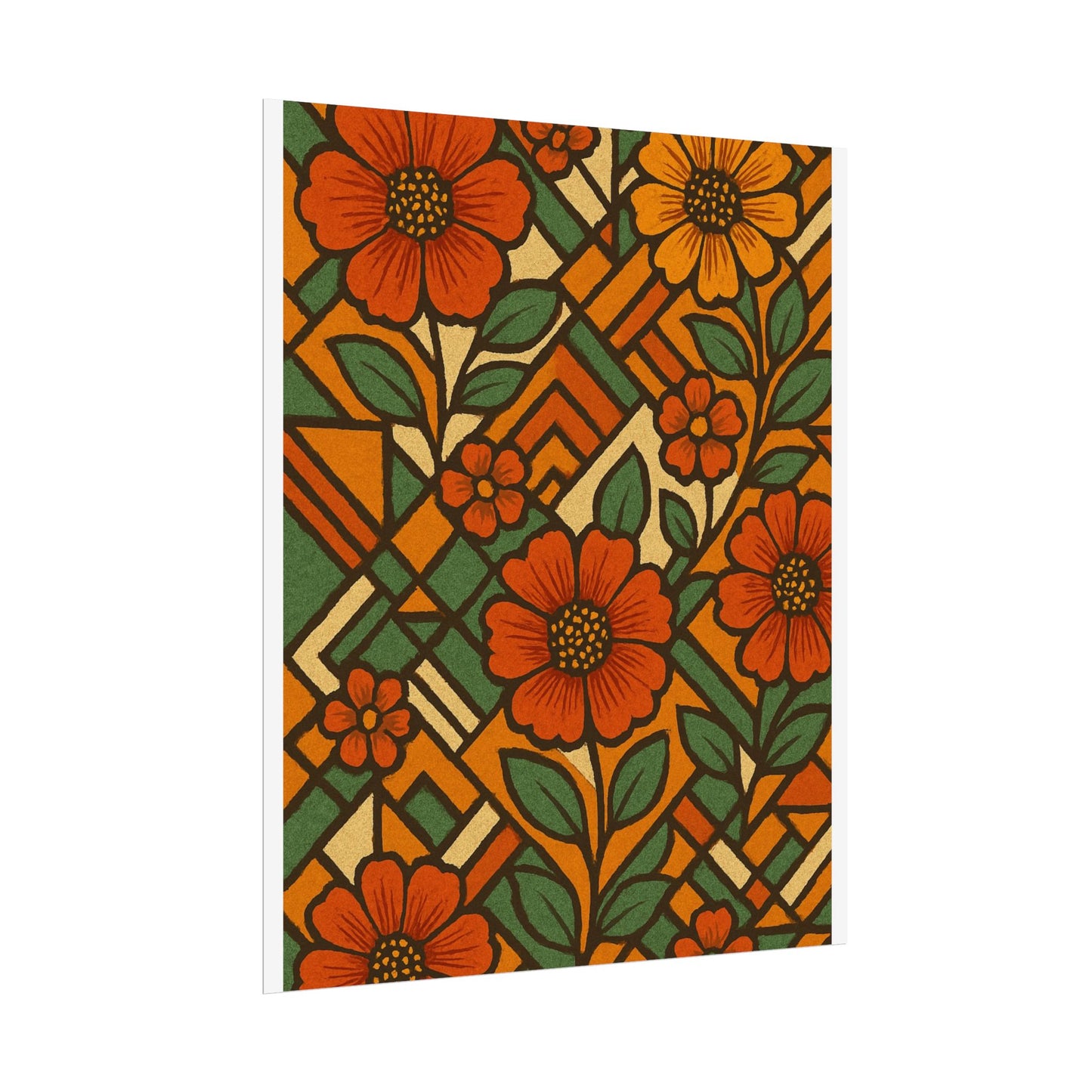 Geometrical Floral Print - Perfect For Home