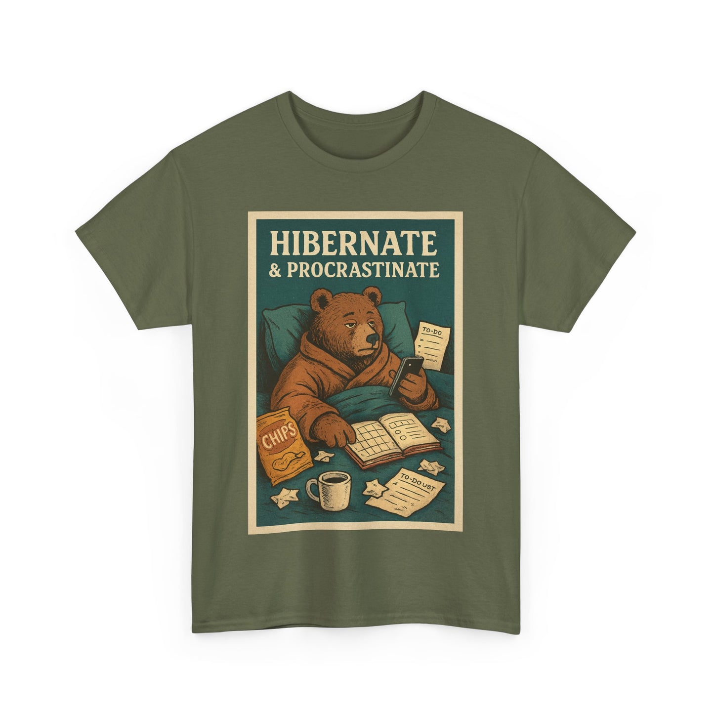 Men's Hibernate & Procrastinate Bear Tee