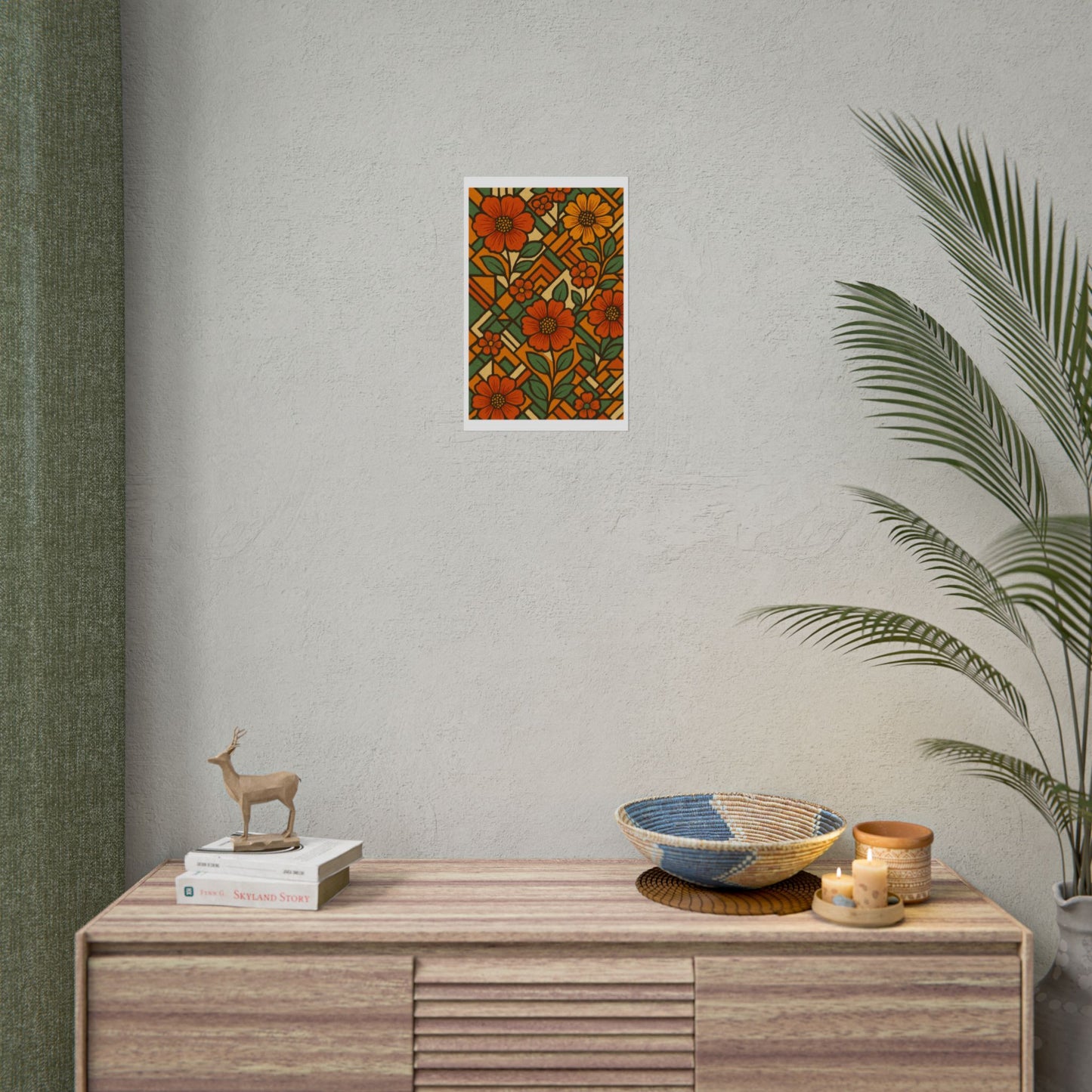 Geometrical Floral Print - Perfect For Home
