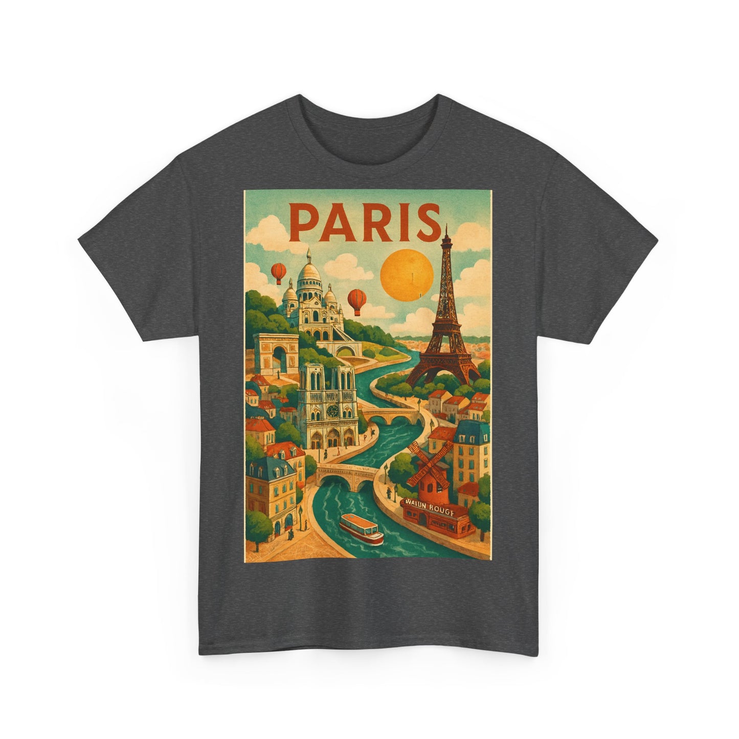 Adult Unisex Surreal Vintage Paris Graphic Tee