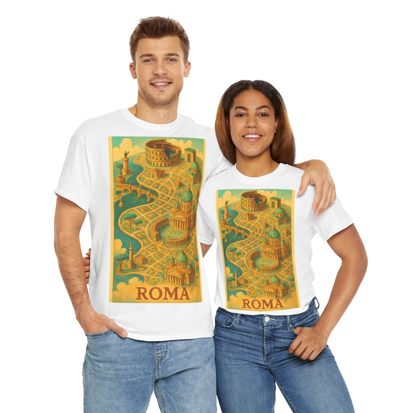 Adult Unisex Surreal Vintage Roma Map Tee