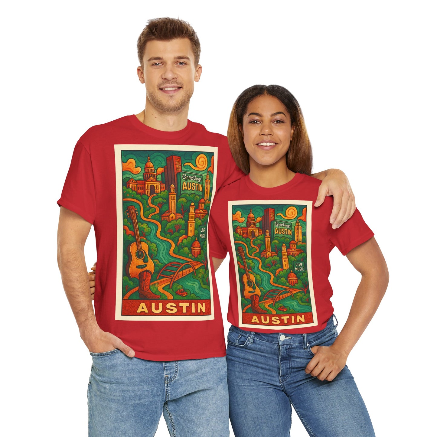 Adult Unisex Austin Surreal Graphic Tee