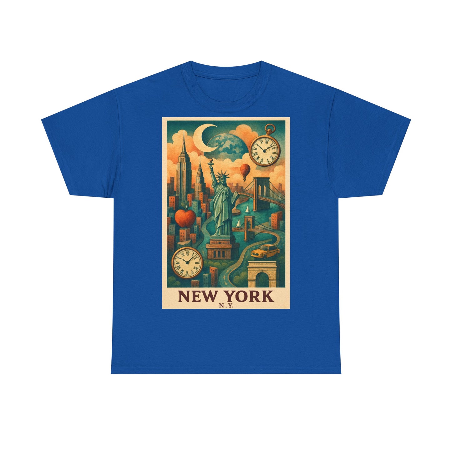 Adult Unisex Surreal Vintage New York Skyline Tee