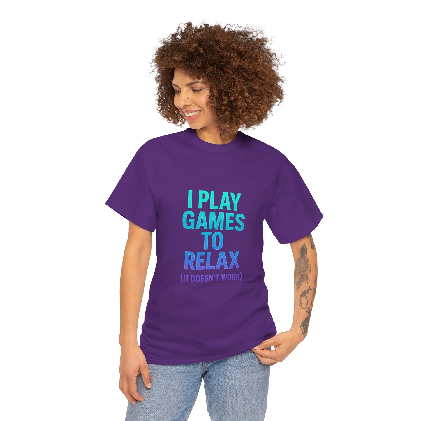Relaxing Gamer T‑Shirt – "I Play Games to Relax (It Doesn't Work)"