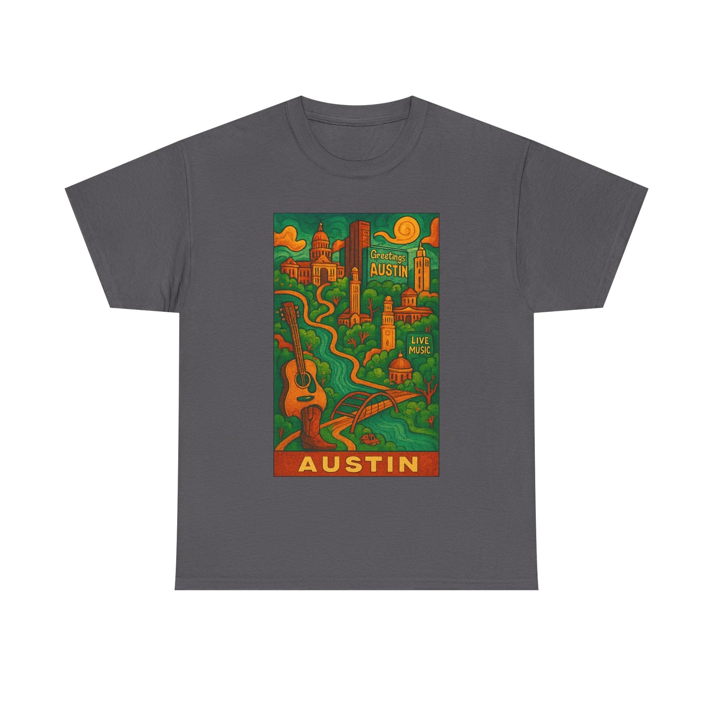 Adult Unisex Austin Surreal Graphic Tee (North America Customers)