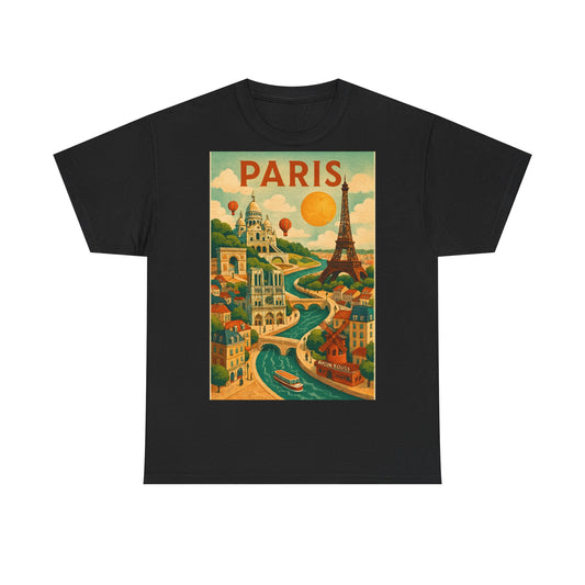 Adult Unisex Surreal Vintage Paris Graphic Tee