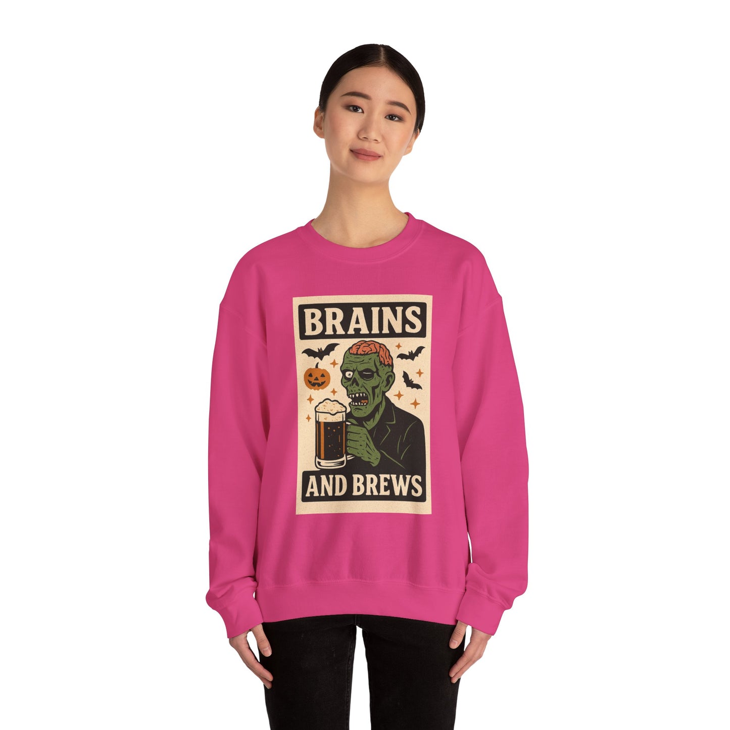 Brains and Brews Unisex Crewneck Sweatshirt