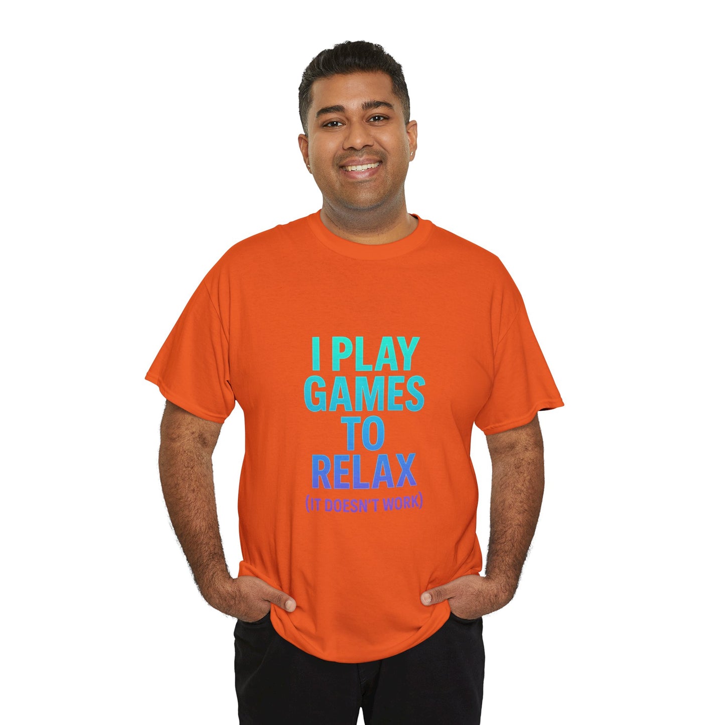 Relaxing Gamer T‑Shirt – "I Play Games to Relax (It Doesn't Work)"