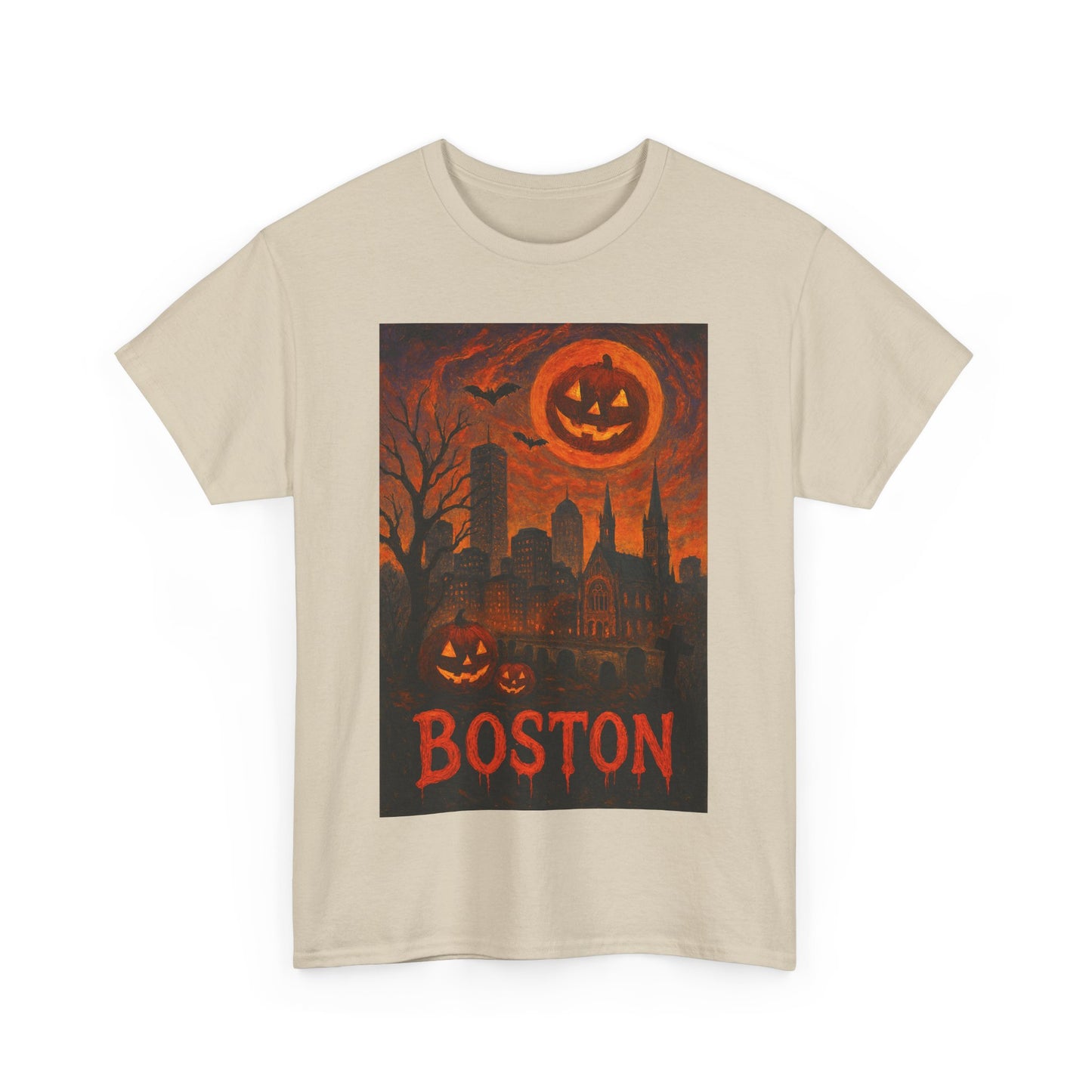 Adult Unisex Surreal Halloween Boston Tee