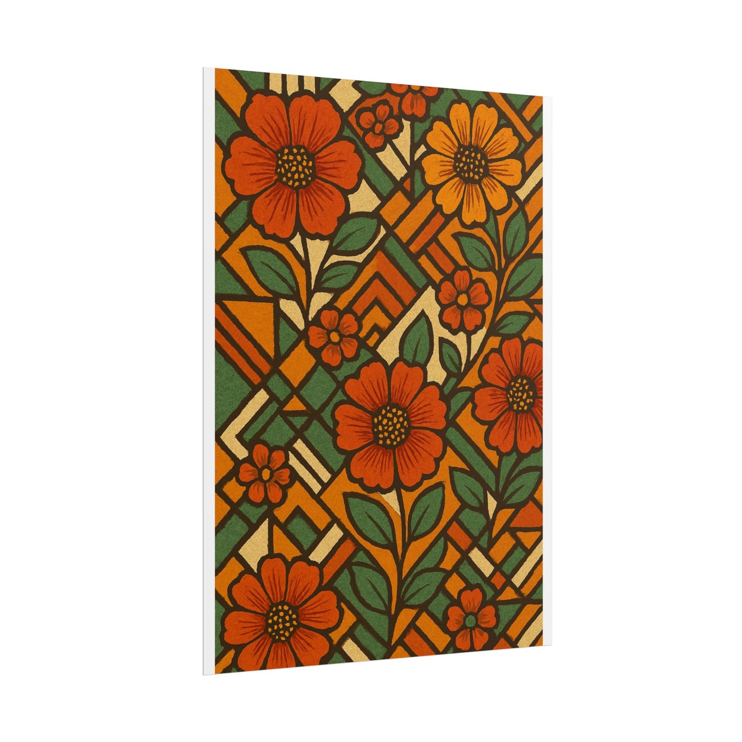 Geometrical Floral Print - Perfect For Home