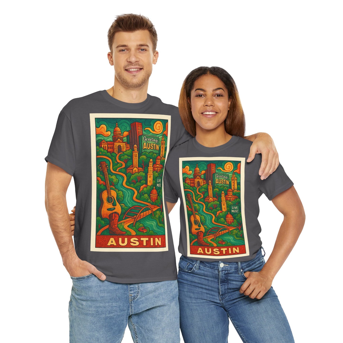 Adult Unisex Austin Surreal Graphic Tee