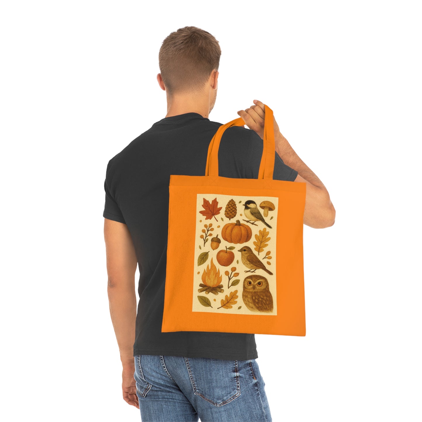 Autumn Vibes Cotton Tote Bag