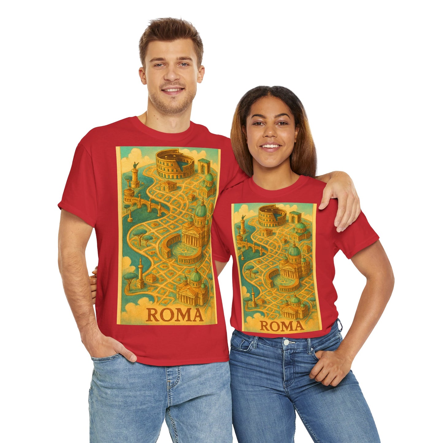 Adult Unisex Surreal Vintage Roma Map Tee