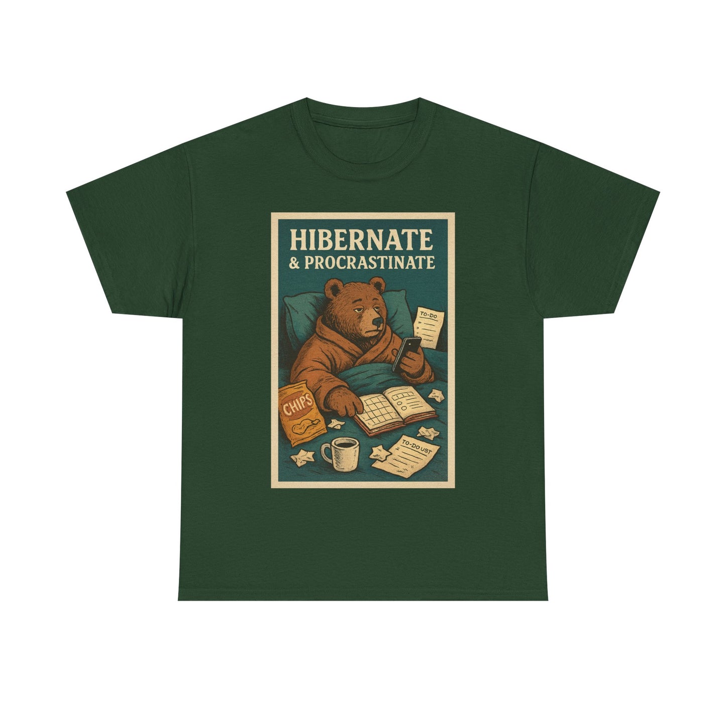 Men's Hibernate & Procrastinate Bear Tee