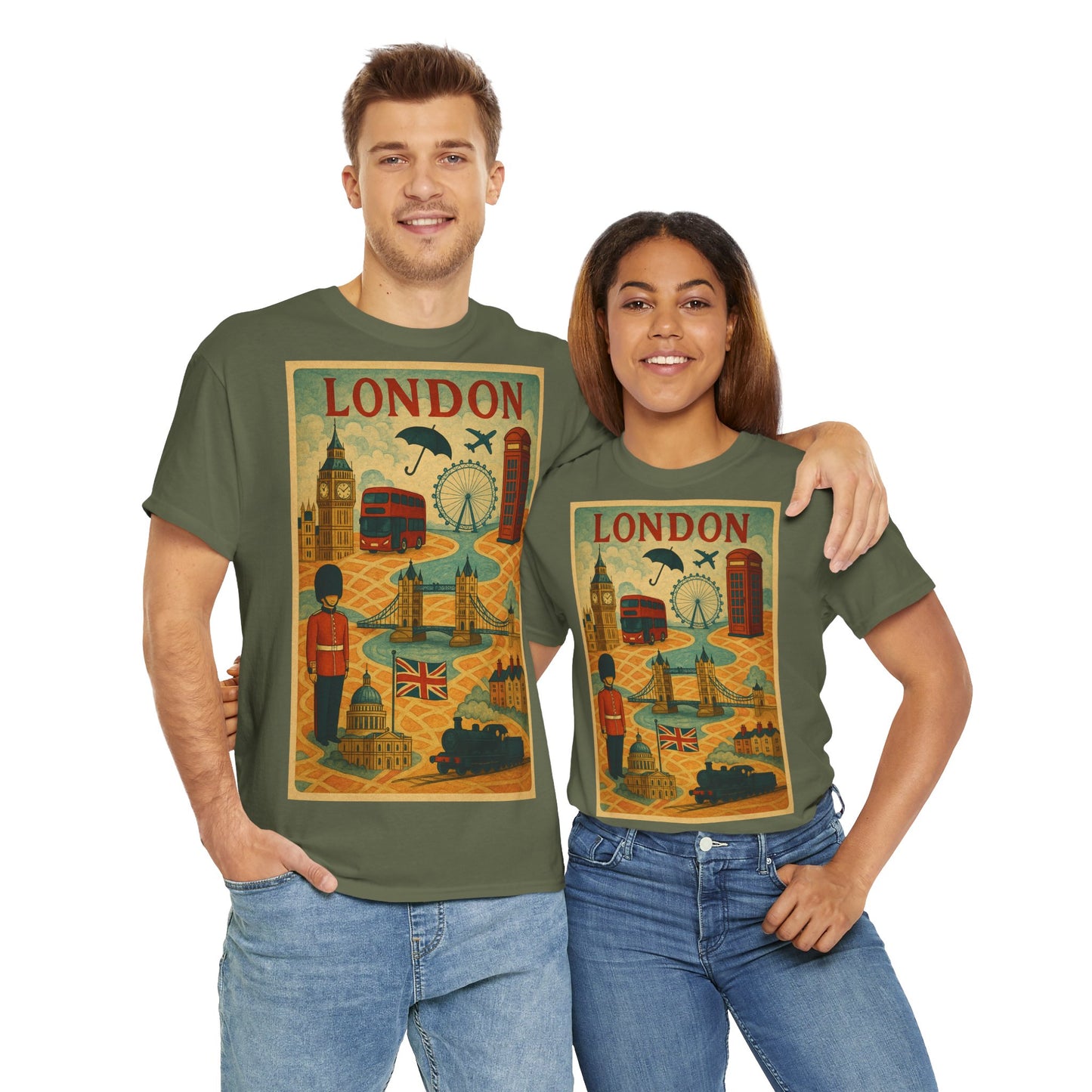 Adult Unisex Surreal London City Graphic Tee