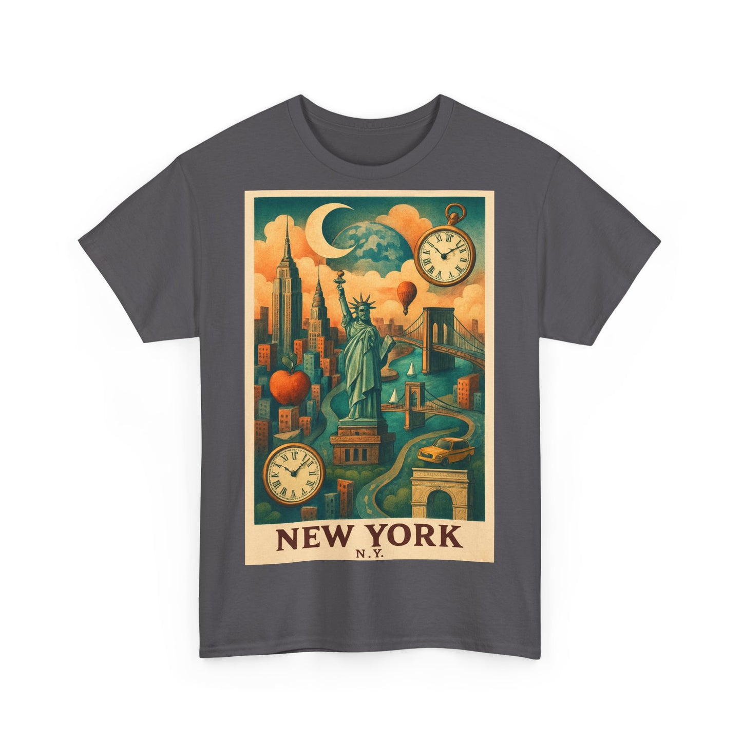 Adult Unisex Surreal Vintage New York Skyline Tee
