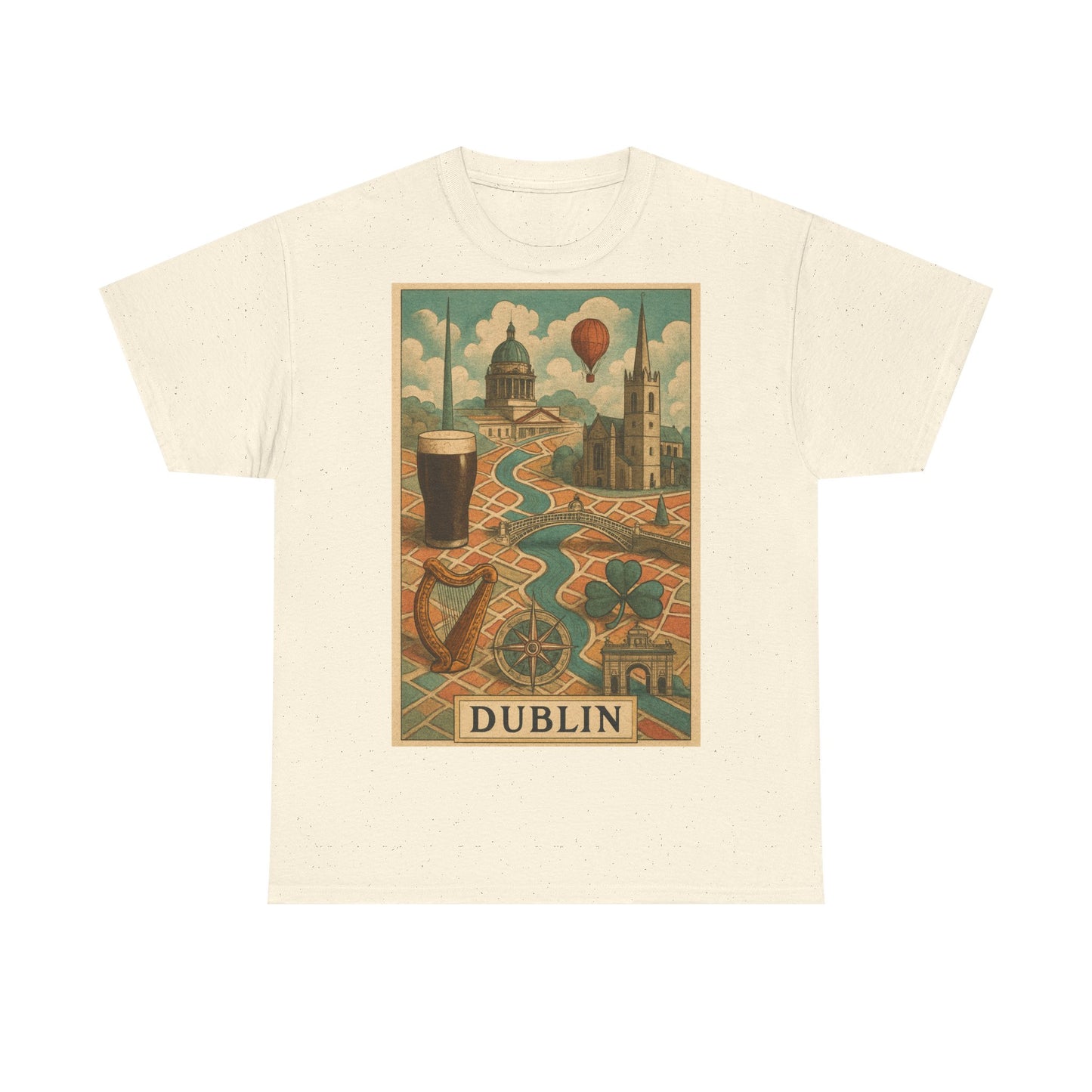 Adult Unisex Surreal Vintage Dublin Graphic Tee