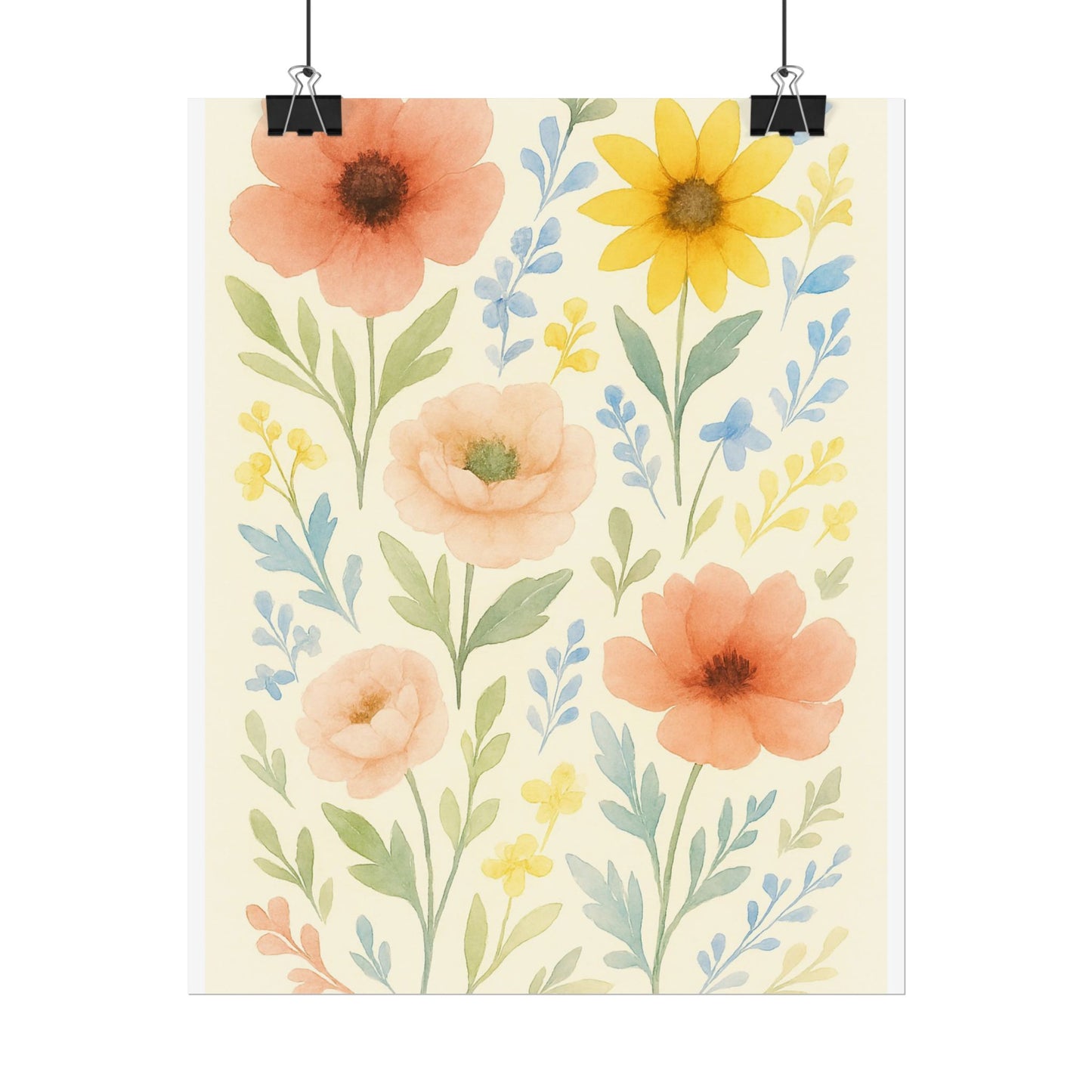 Vintage Watercolour Floral Art