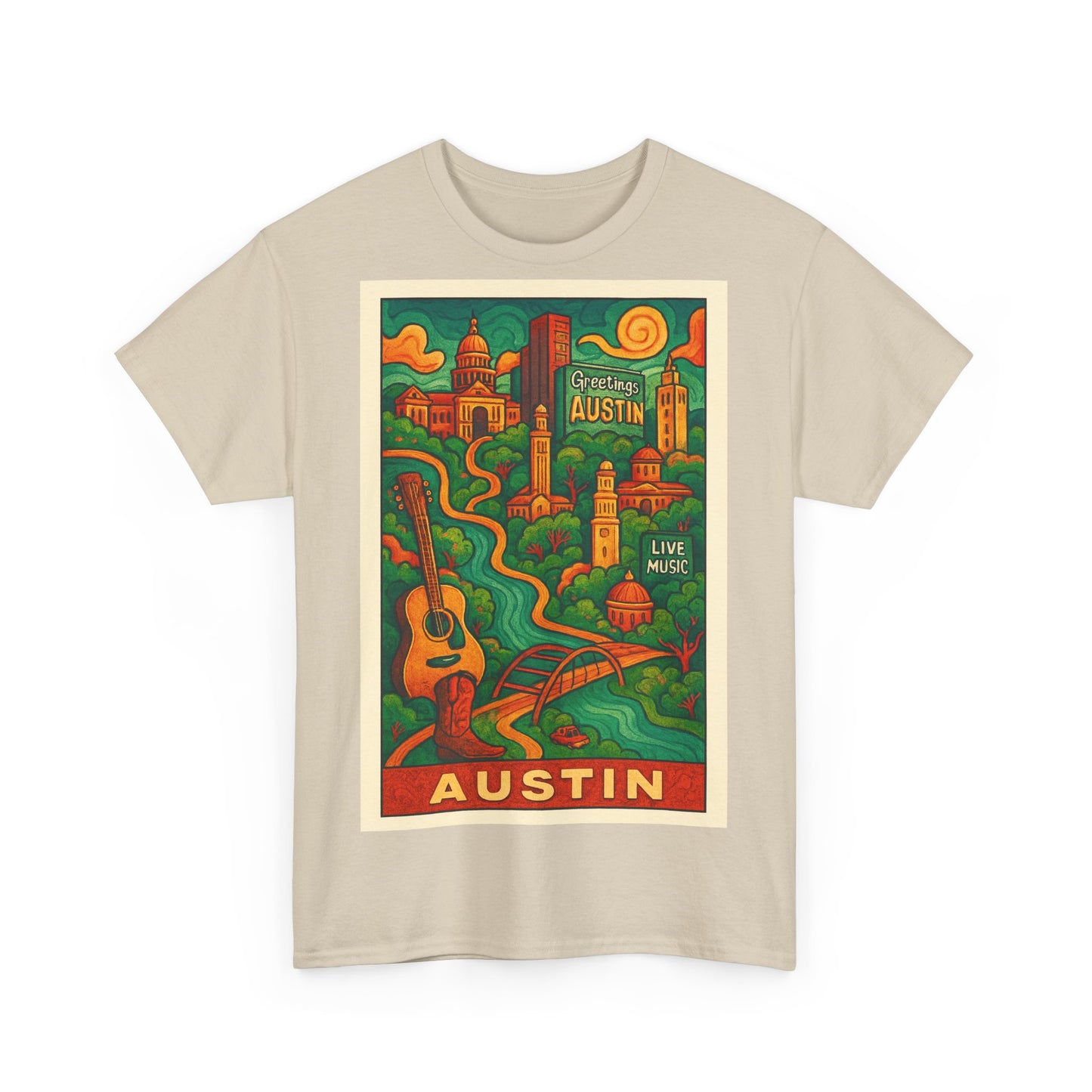 Adult Unisex Austin Surreal Graphic Tee