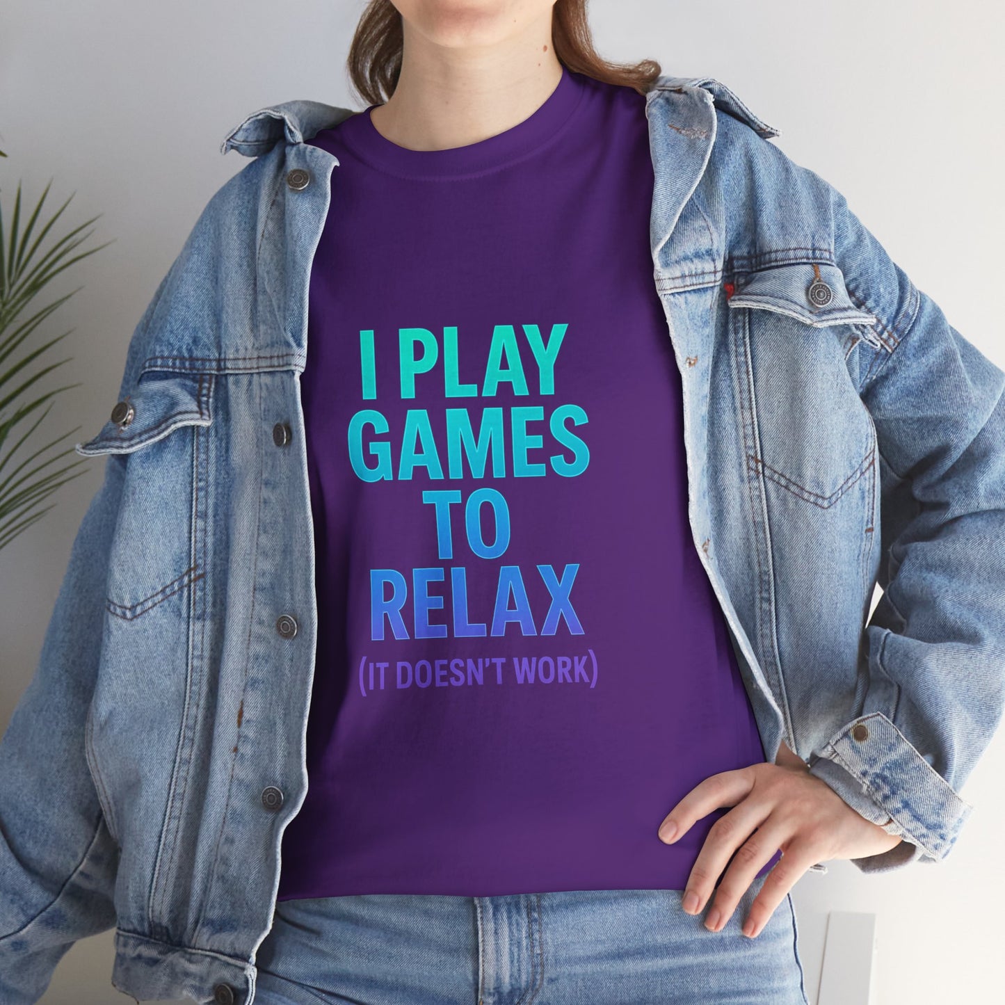Relaxing Gamer T‑Shirt – "I Play Games to Relax (It Doesn't Work)"