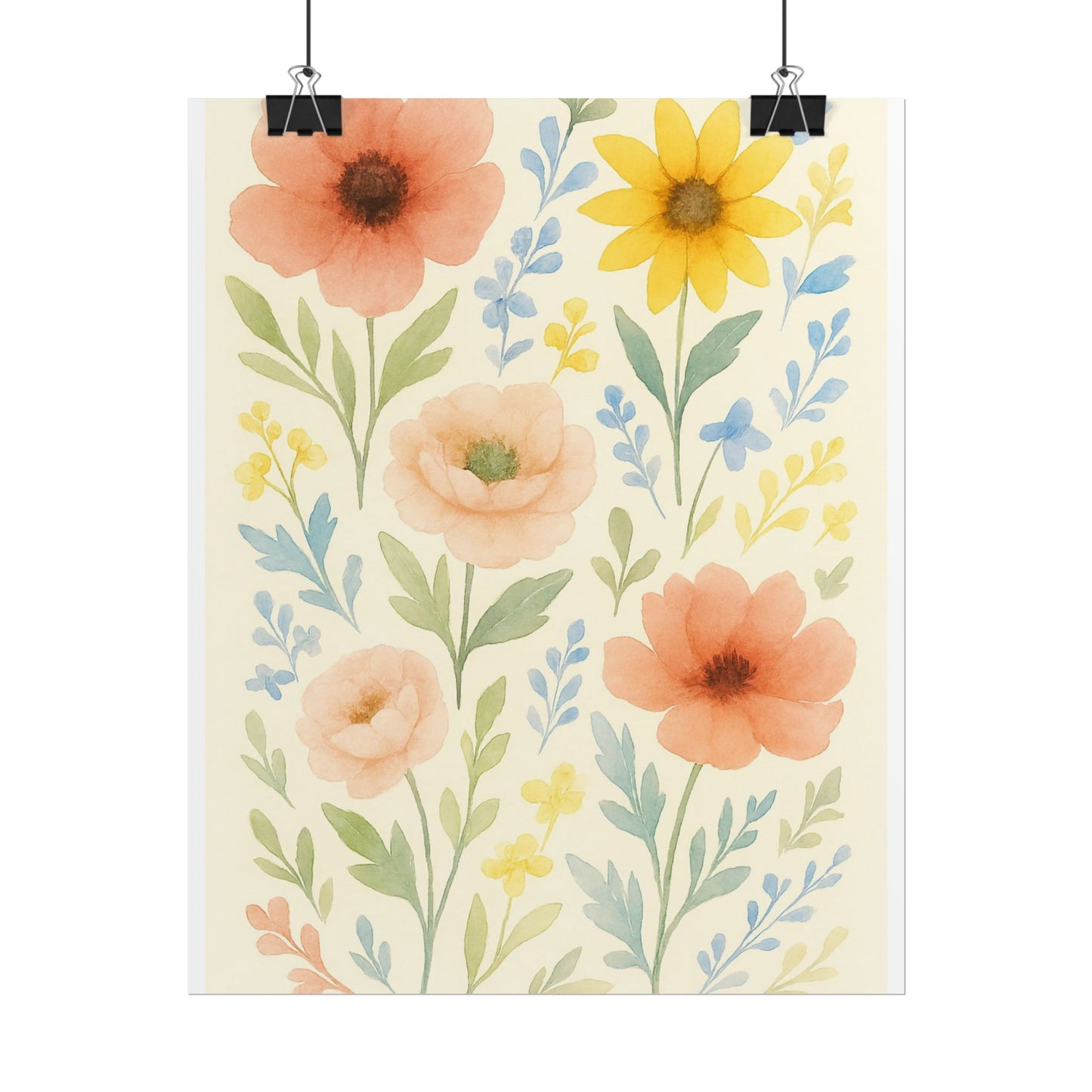 Vintage Watercolour Floral Art