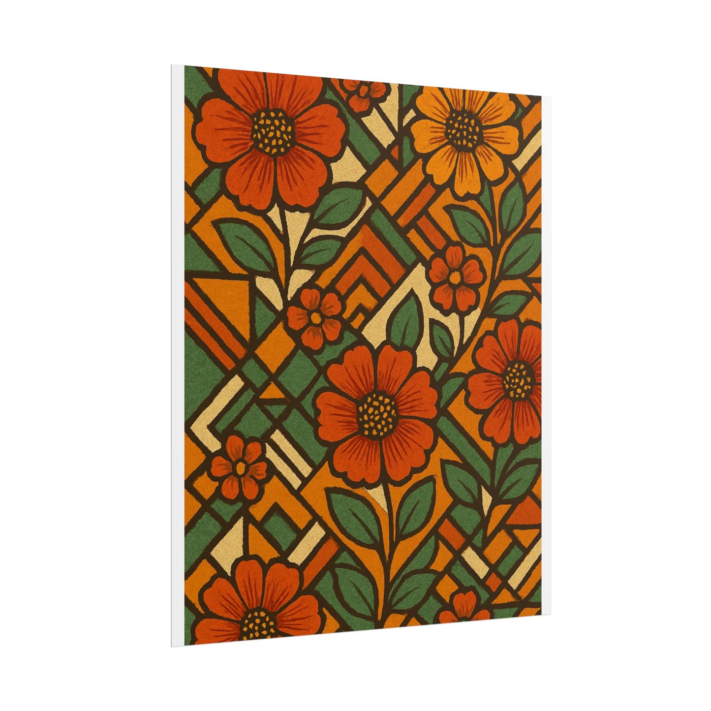 Geometrical Floral Print - Perfect For Home