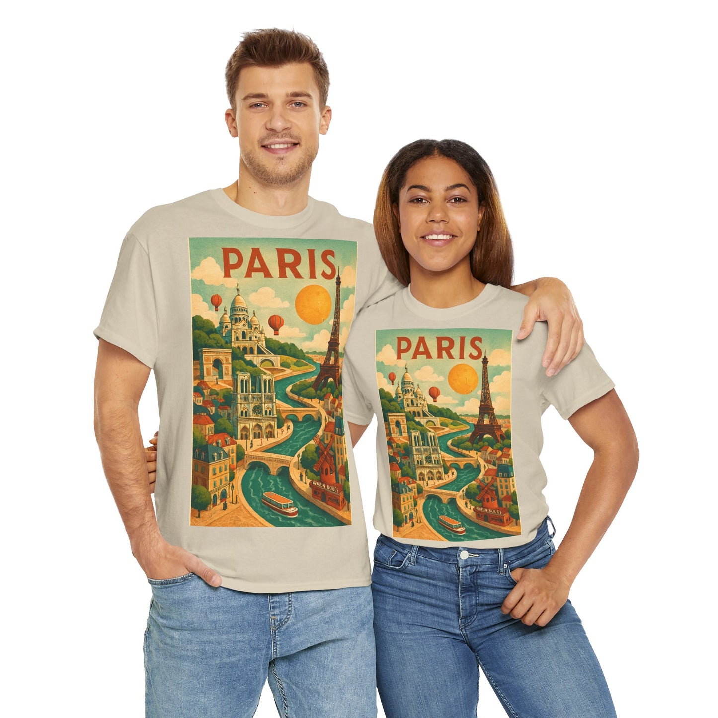 Adult Unisex Surreal Vintage Paris Graphic Tee