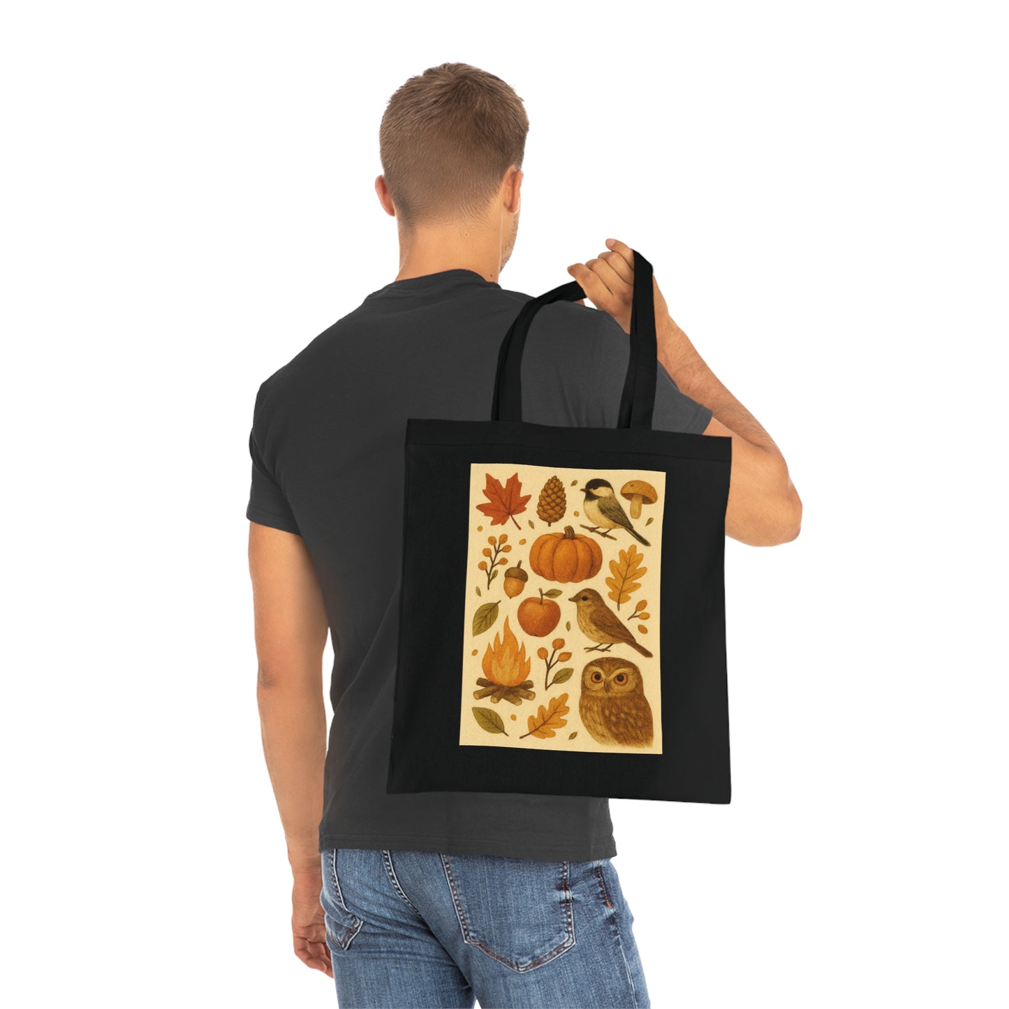 Autumn Vibes Cotton Tote Bag