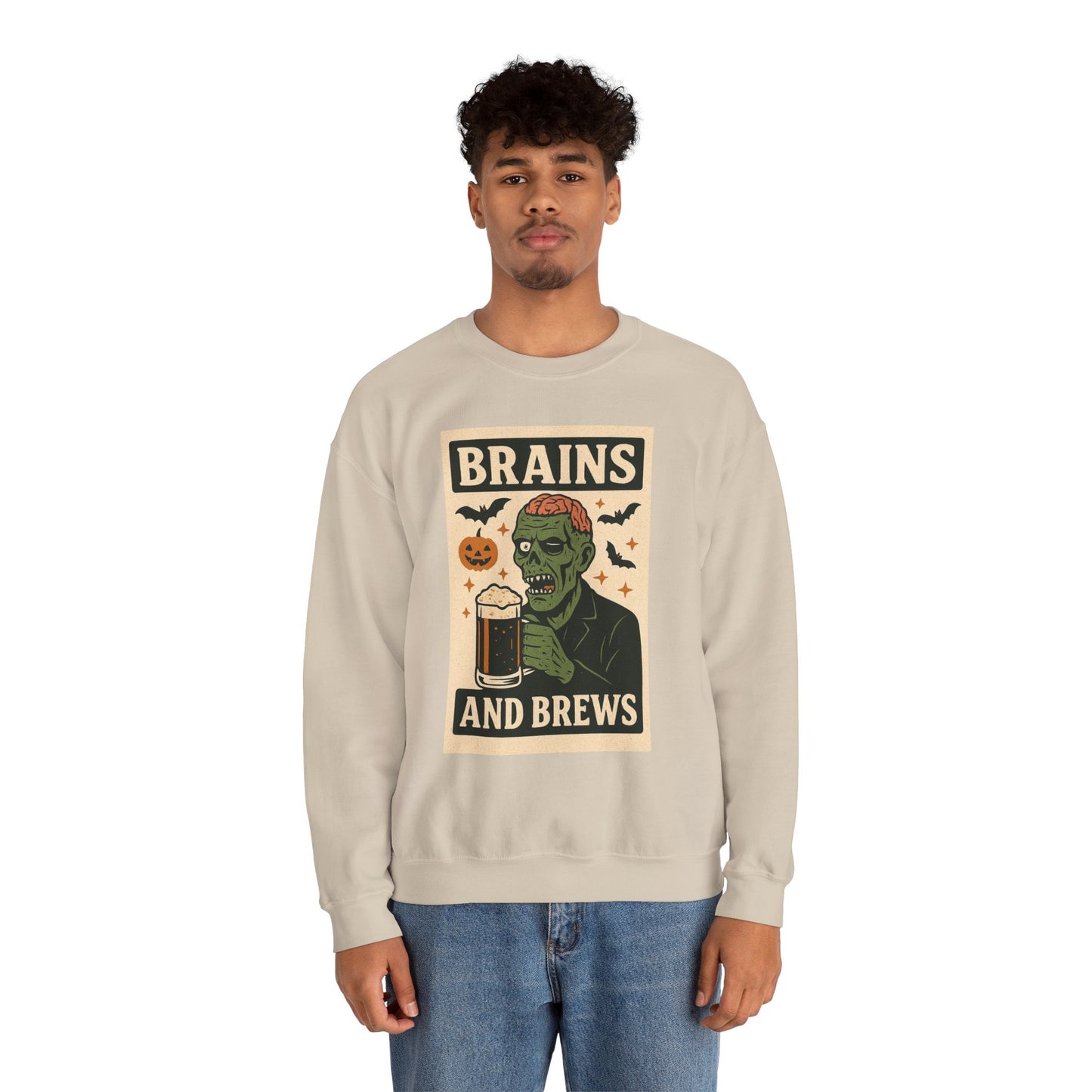 Brains and Brews Unisex Crewneck Sweatshirt