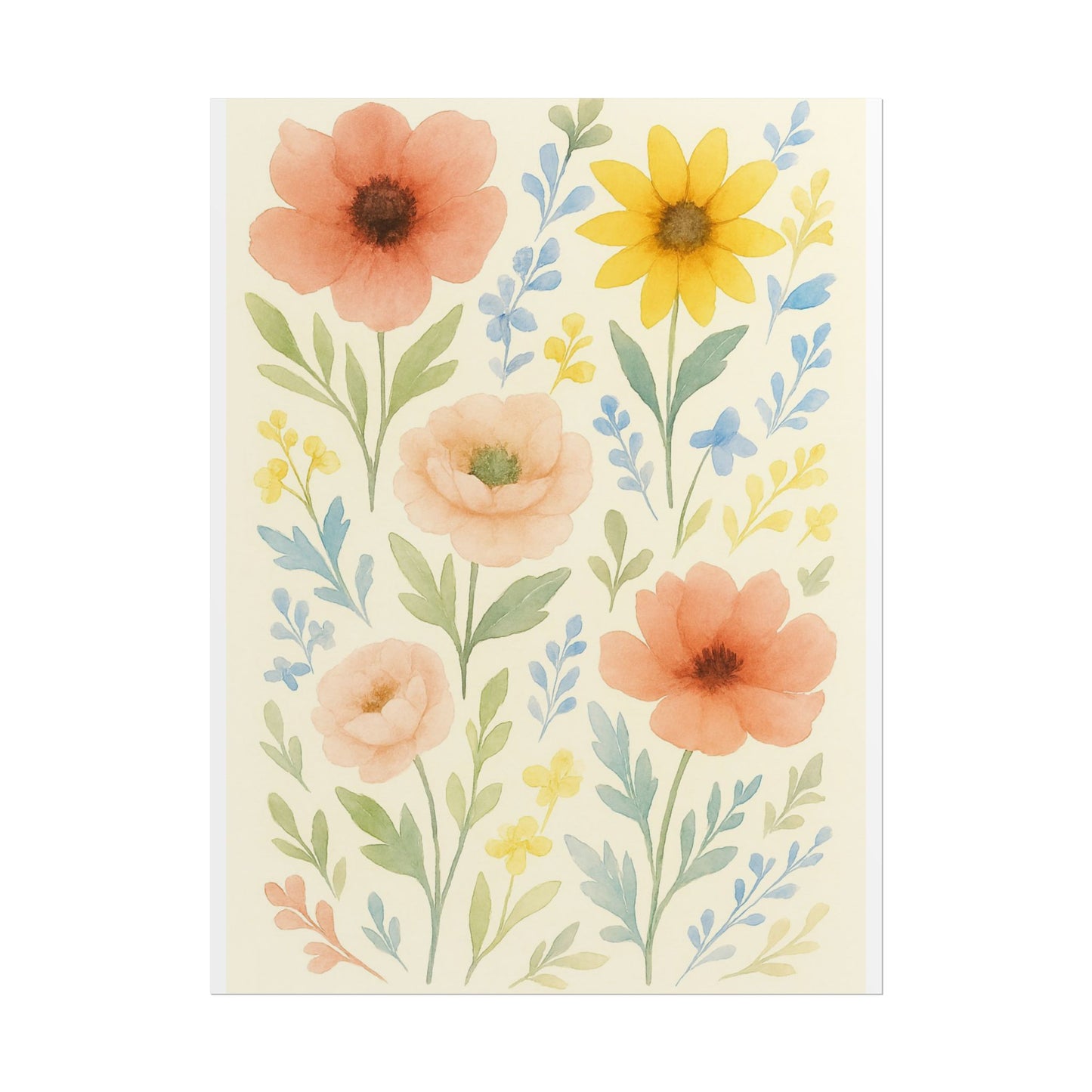 Vintage Watercolour Floral Art