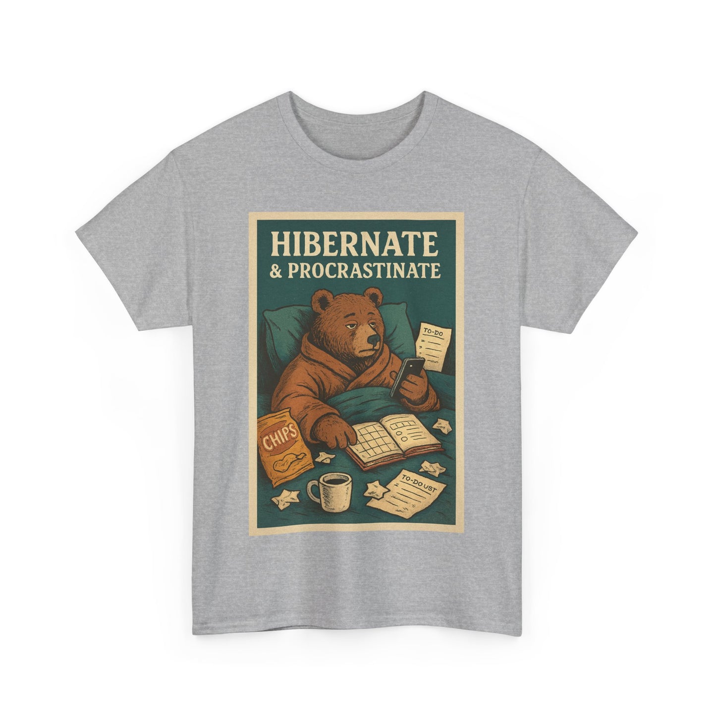 Men's Hibernate & Procrastinate Bear Tee