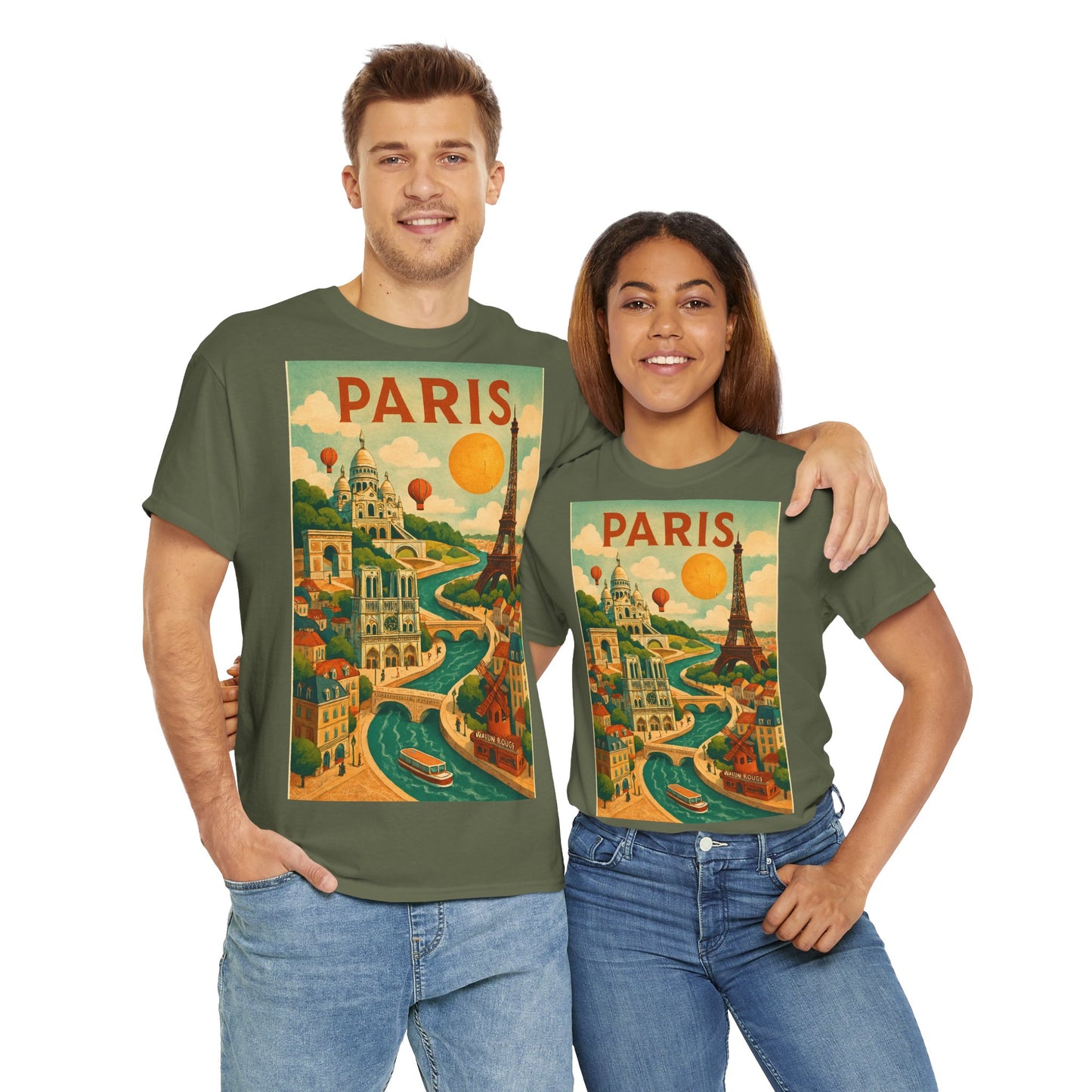 Adult Unisex Surreal Vintage Paris Graphic Tee