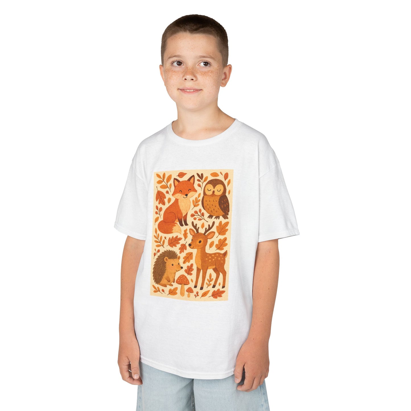 Autumn Forest Animal Kids Tee