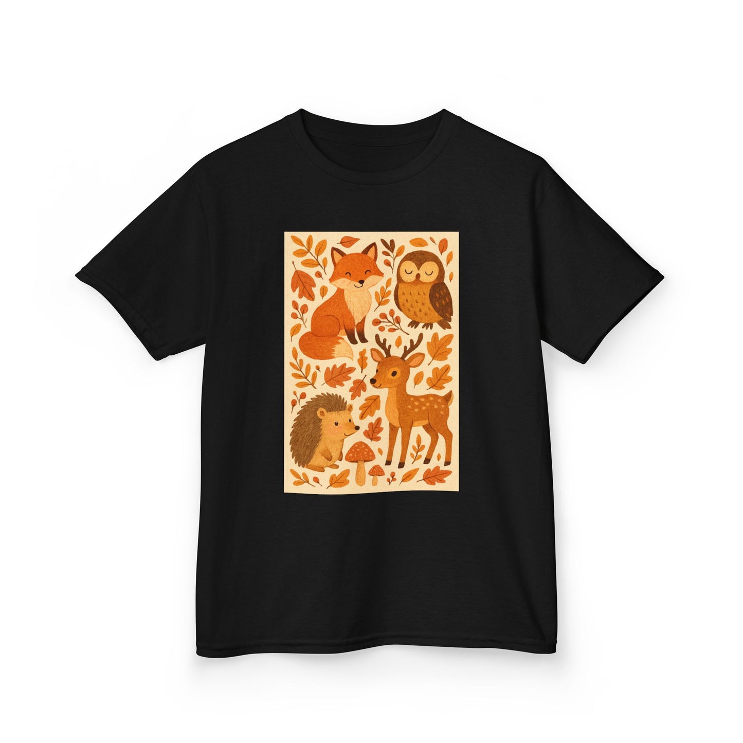 Autumn Forest Animal Kids Tee