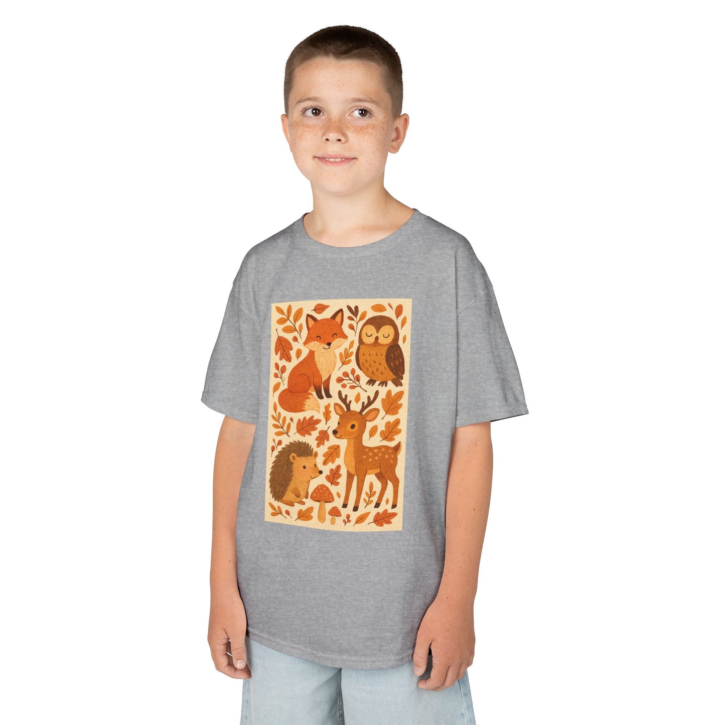 Autumn Forest Animal Kids Tee