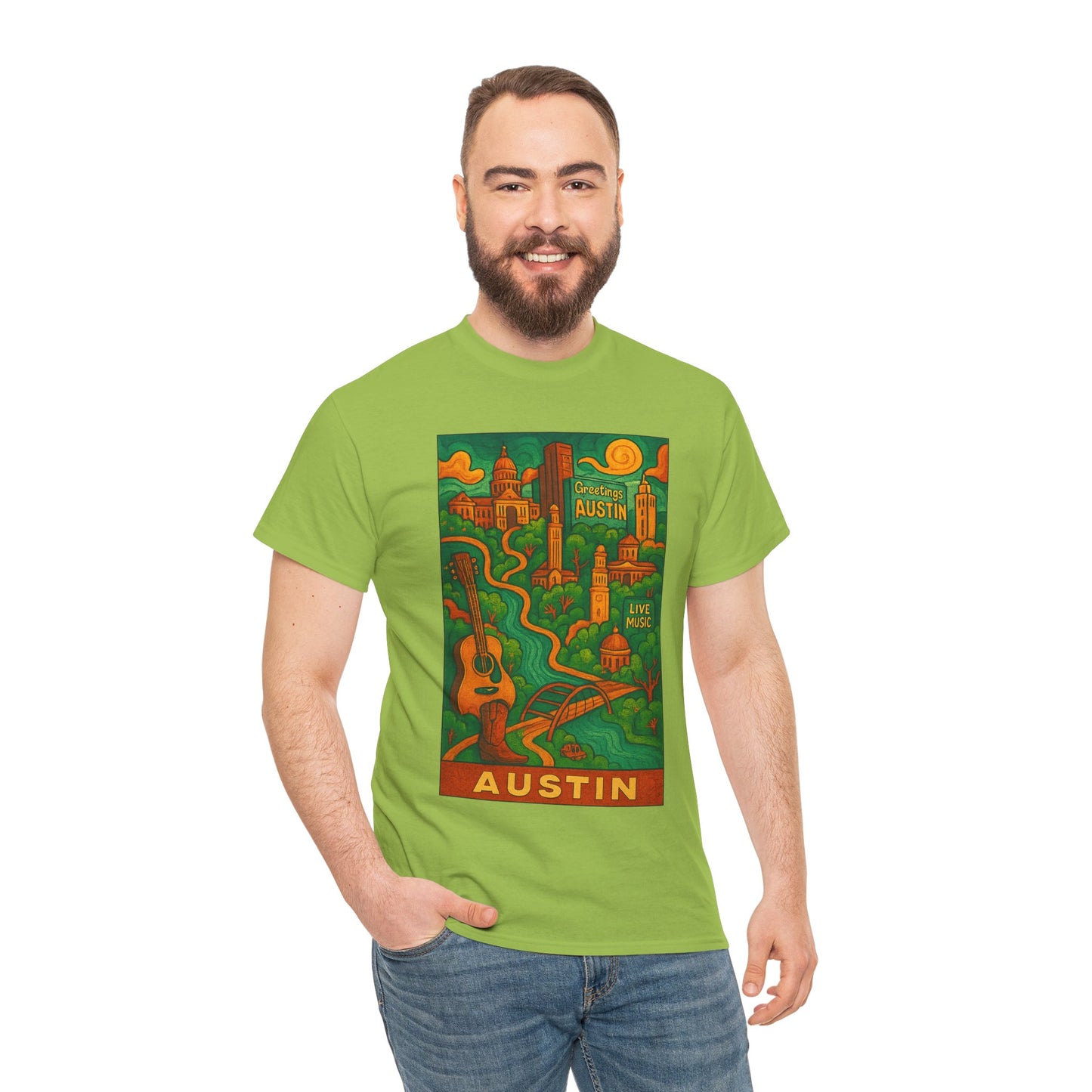 Adult Unisex Austin Surreal Graphic Tee (North America Customers)