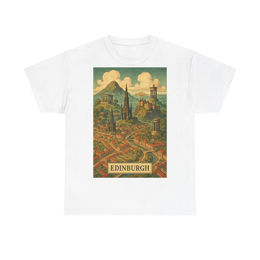 Adult Unisex Surreal Edinburgh Scenic Vintage Tee