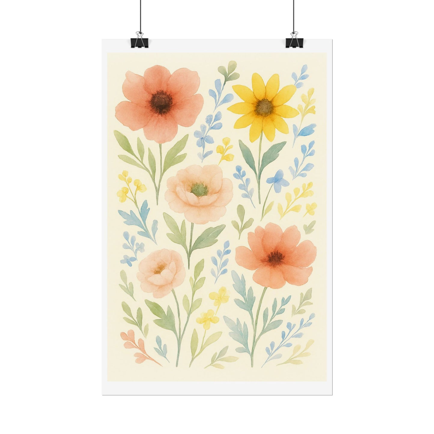 Vintage Watercolour Floral Art