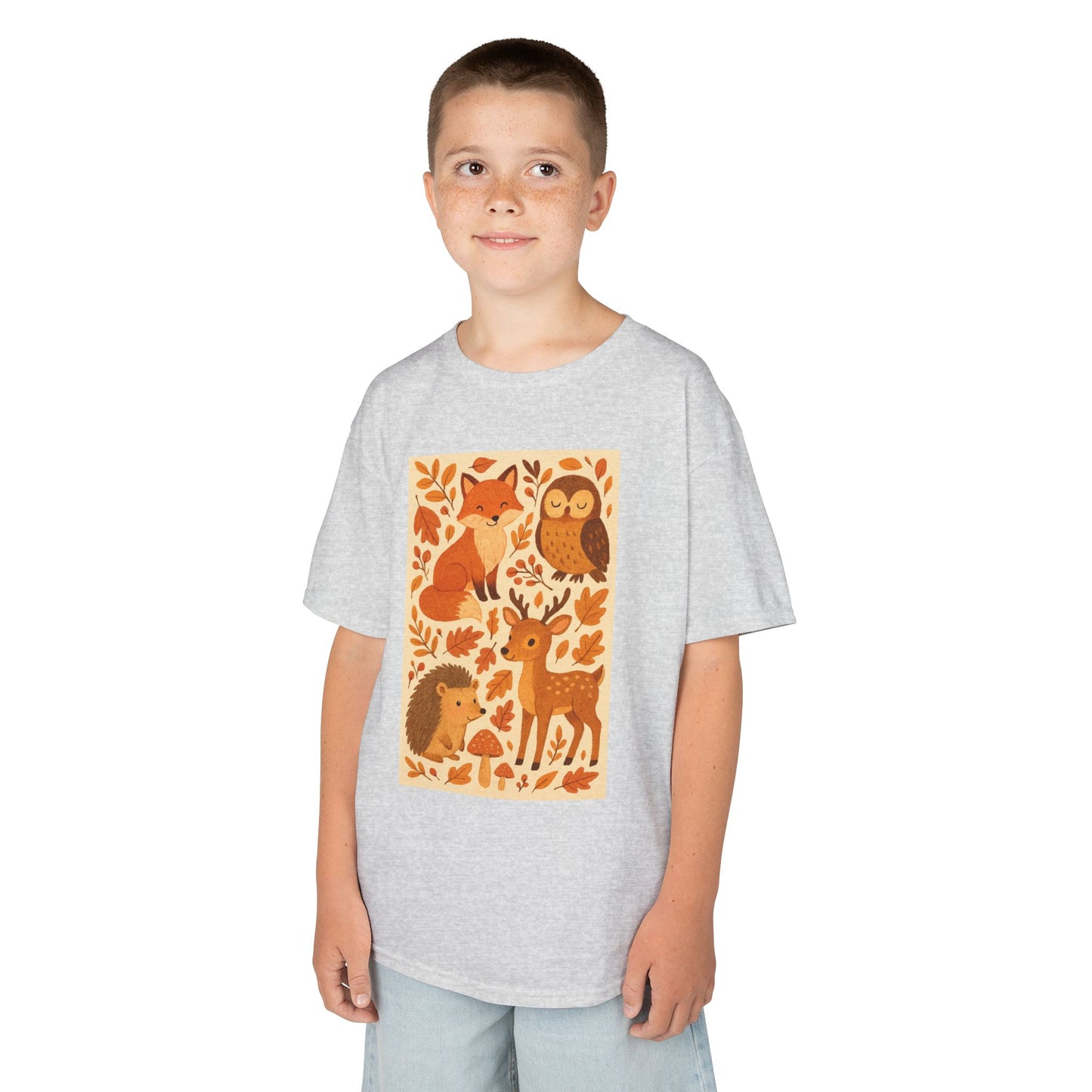 Autumn Forest Animal Kids Tee