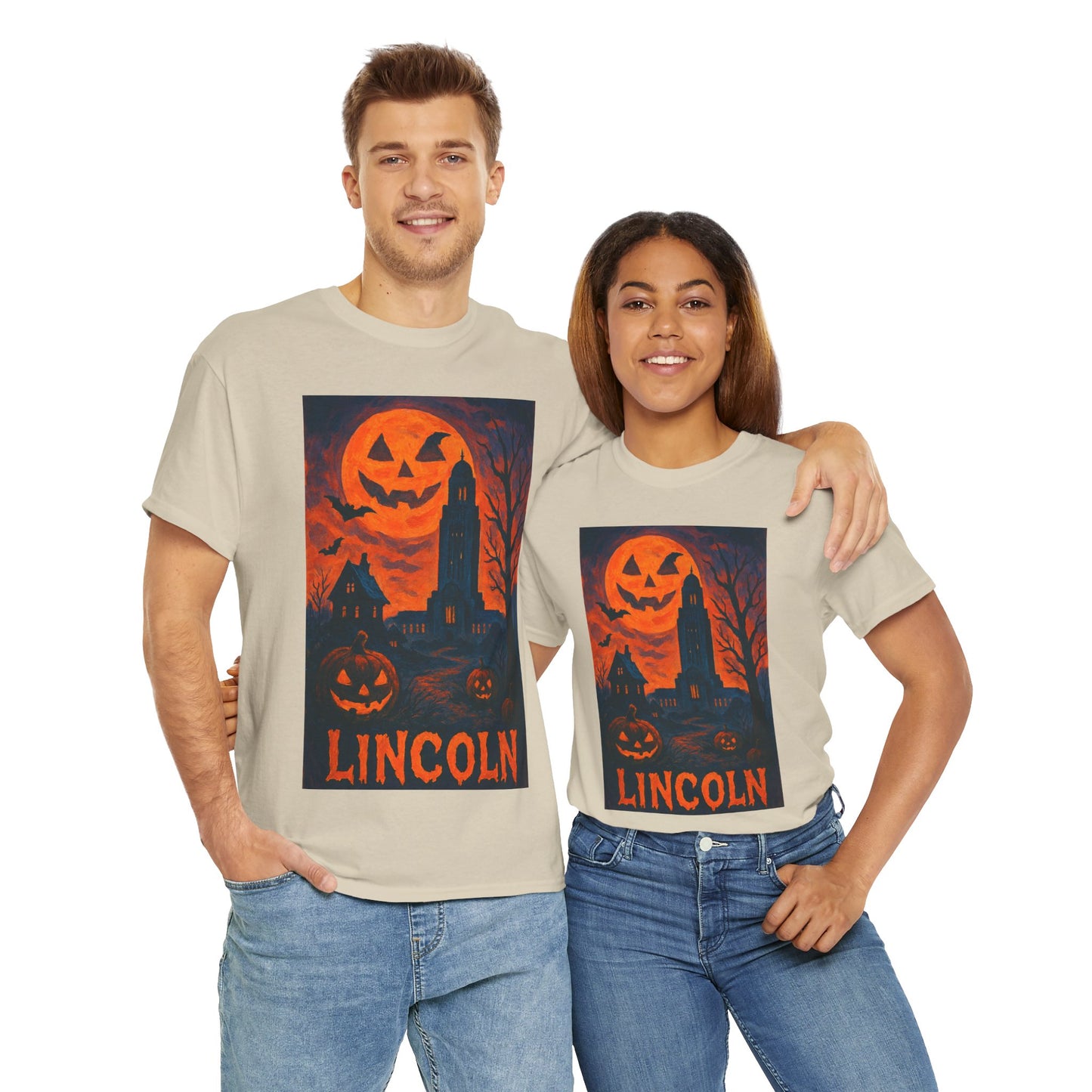 Adult Unisex Surreal Halloween Lincoln Tee