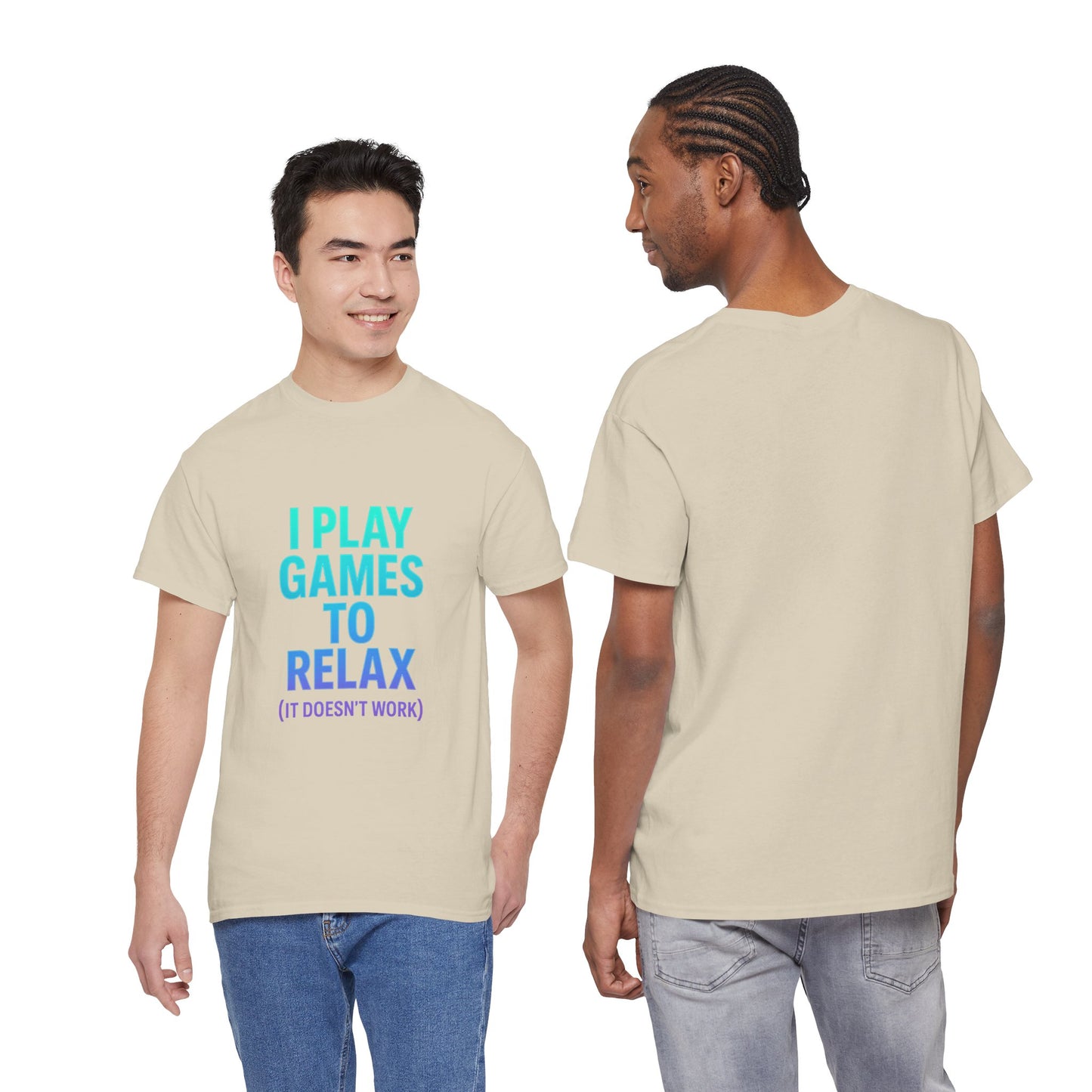 Relaxing Gamer T‑Shirt – "I Play Games to Relax (It Doesn't Work)"