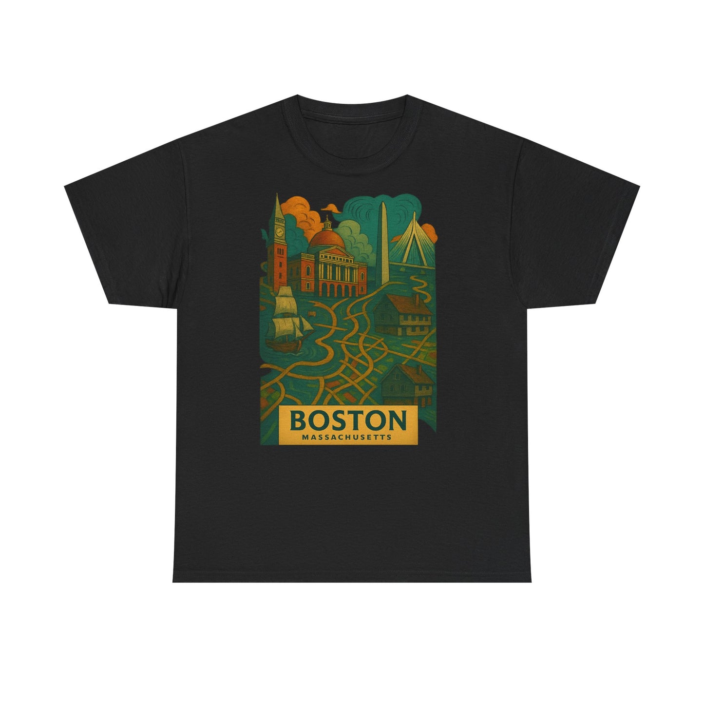 Adult Unisex Boston Surreal Tee